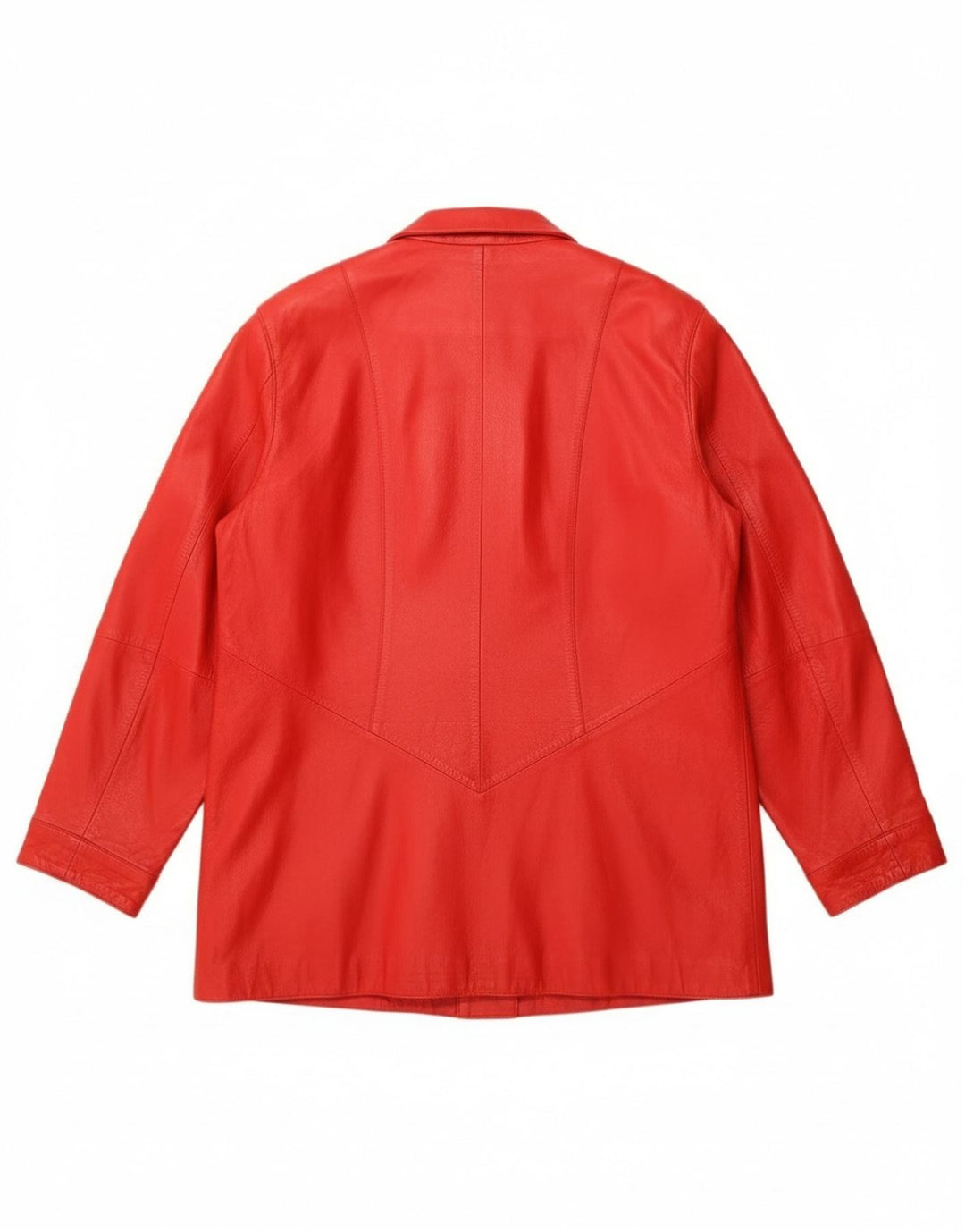 veste en cuir femme vintage UK 16 Grand cuir rouge