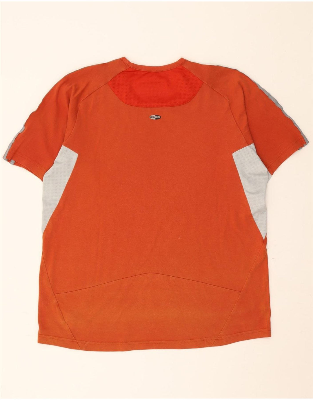ADIDAS T-Shirt Homme Haut Large Orange Colourblock Coton