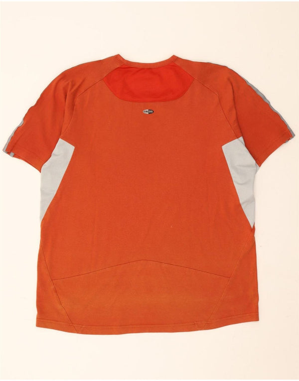 ADIDAS T-Shirt Homme Haut Large Orange Colourblock Coton