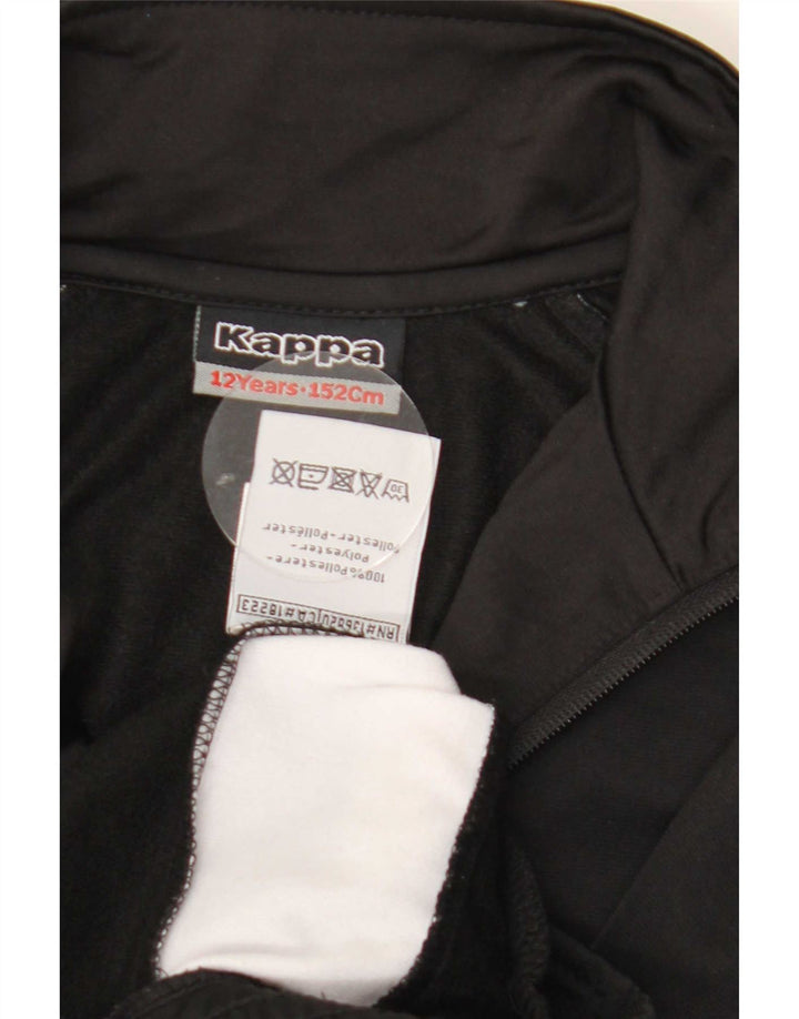 Kappa Veste de Survêtement Graphique Garçon 11-12 Ans Noir Colorblock