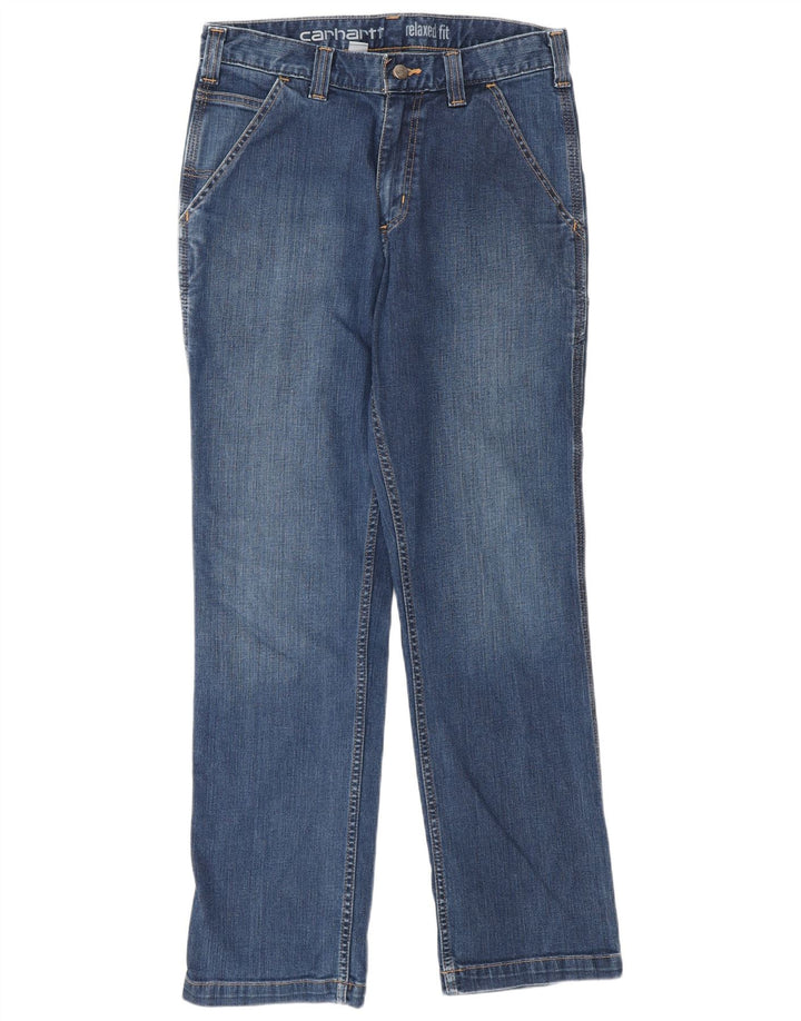 CARHARTT Jean droit cargo coupe décontractée pour homme W30 L30 bleu coton