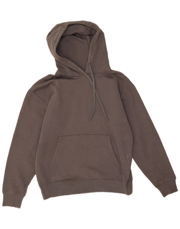 Zara Pull À Capuche Homme Gris Moyen Coton