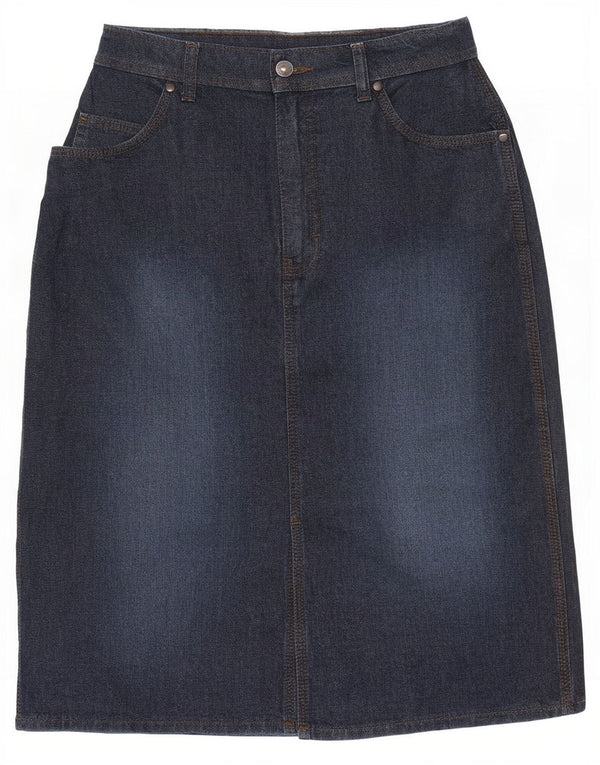 Marks & Spencer Jupe en jean pour femme UK 10 Small W28 Bleu marine Coton