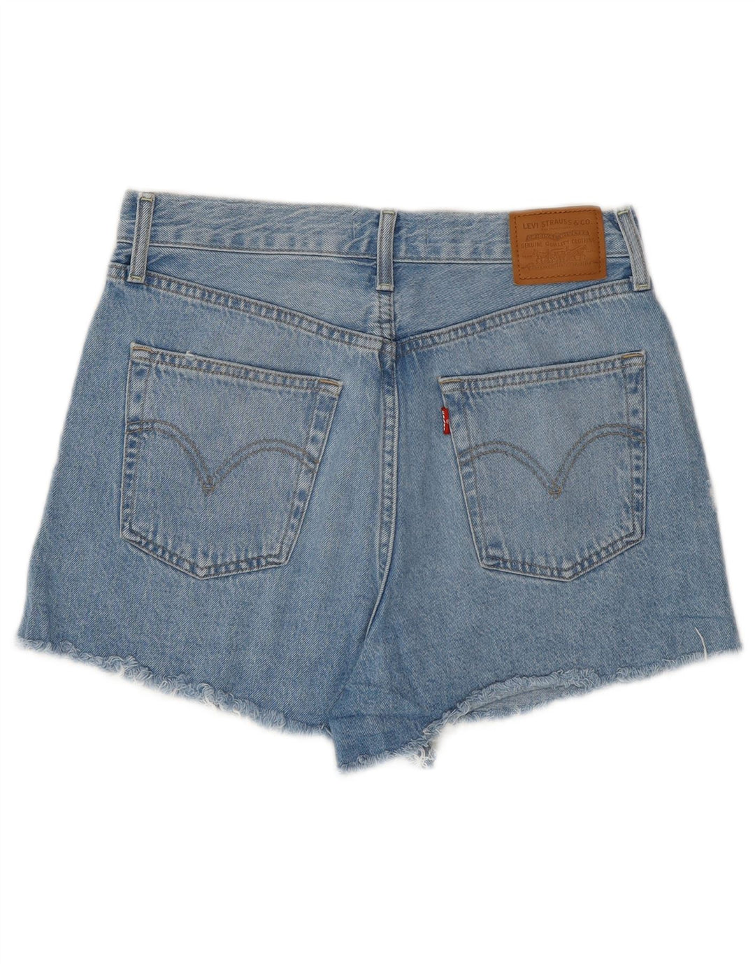 Levi's Short En Jean Taille Haute Ribcage Femme W30 Bleu Moyen Coton