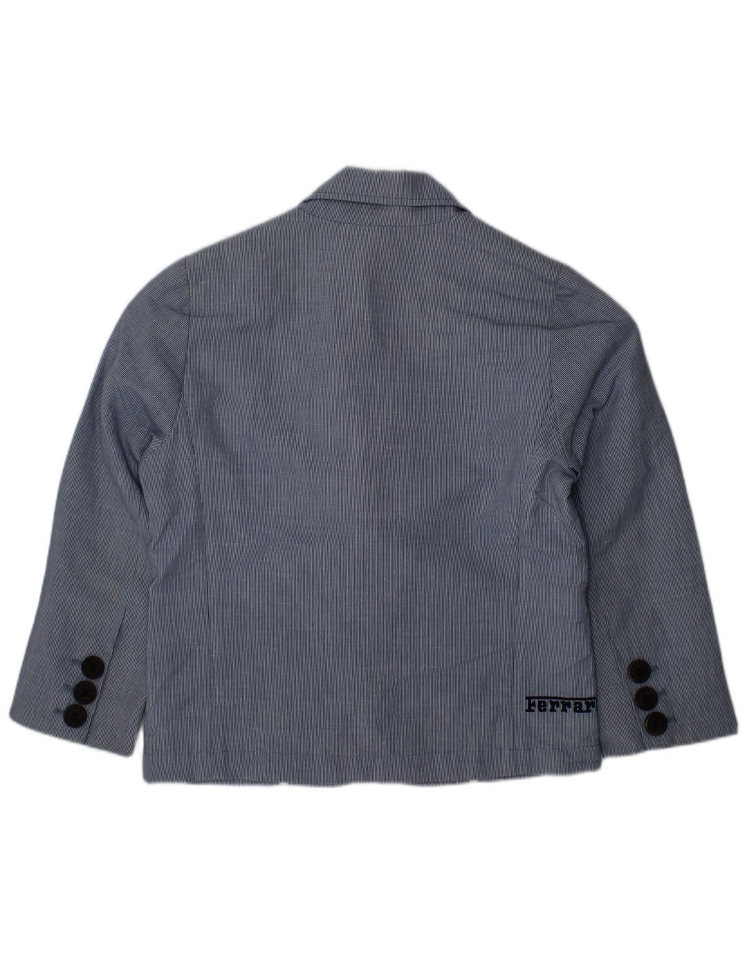 Ferrari Veste blazer à 2 boutons pour garçon 3-4 ans Bleu à fines rayures