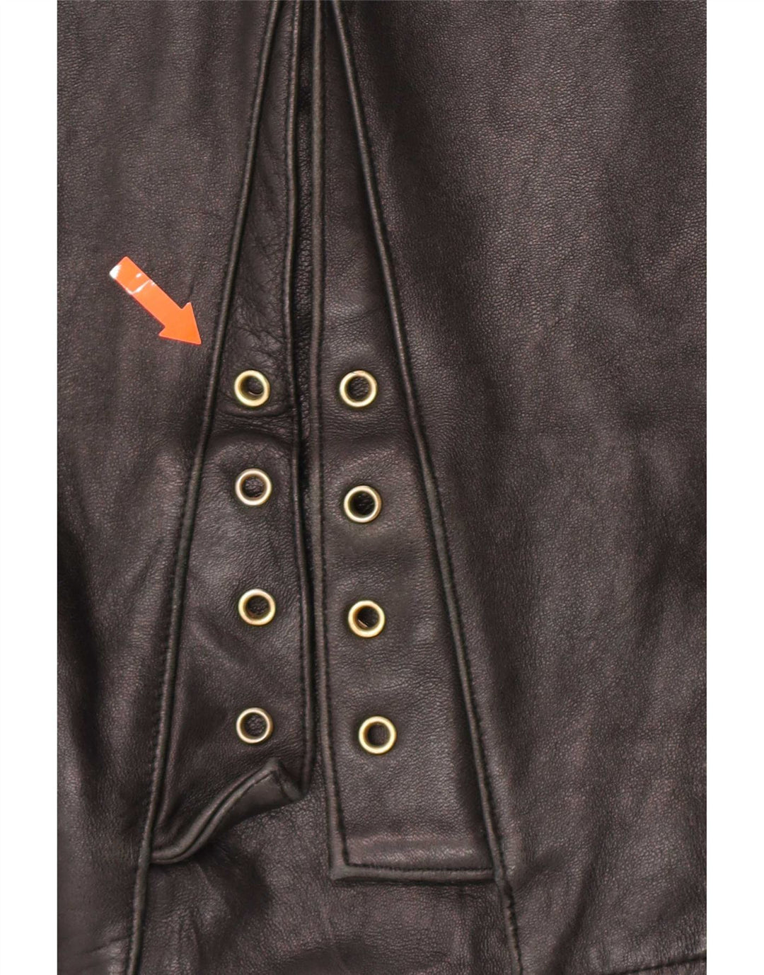 Veste motard en cuir femme vintage EU 40 Moyen Noir