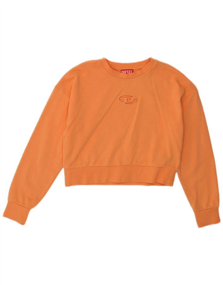 Diesel Sweat-shirt court graphique pour fille 11-12 ans Orange Coton