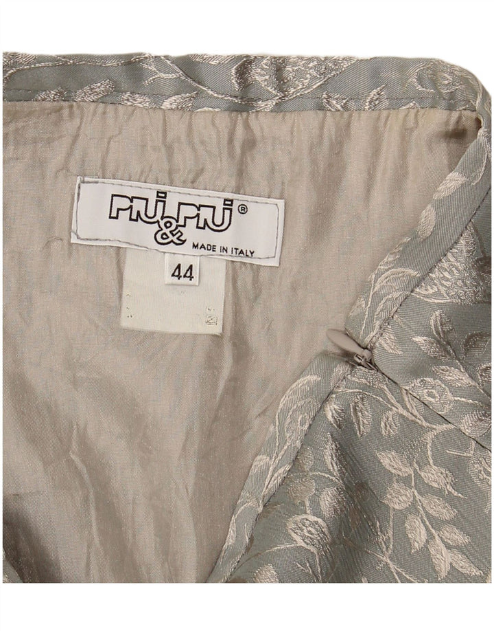 PIU & PIU Mini-jupe femme IT 44 Medium W28 gris fleuri