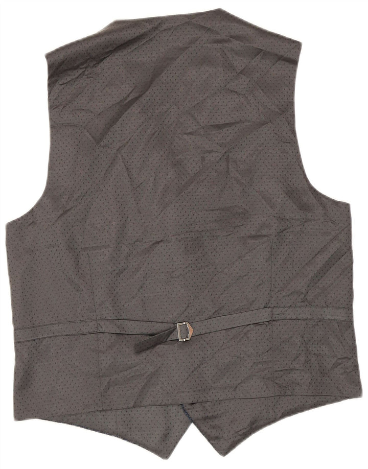 Harris Tweed Gilet Homme Petit Bleu à Chevrons Laine Vierge