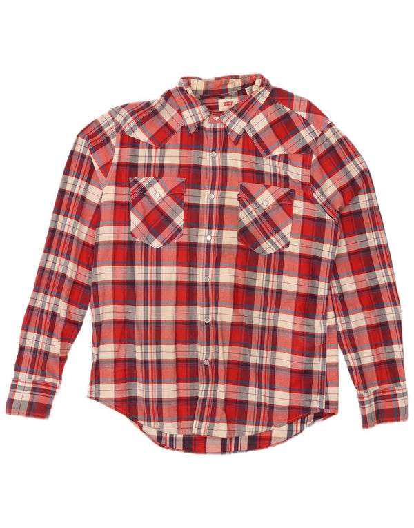 LEVI'S Chemise Flanelle Homme Grand Carreau Rouge Coton