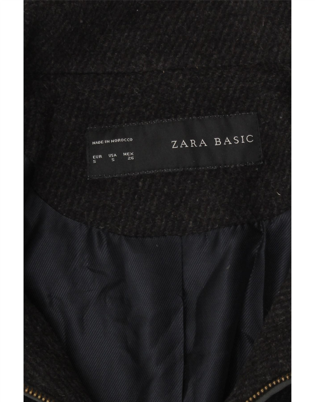 Zara Manteau Femme UK 10 Petit Gris