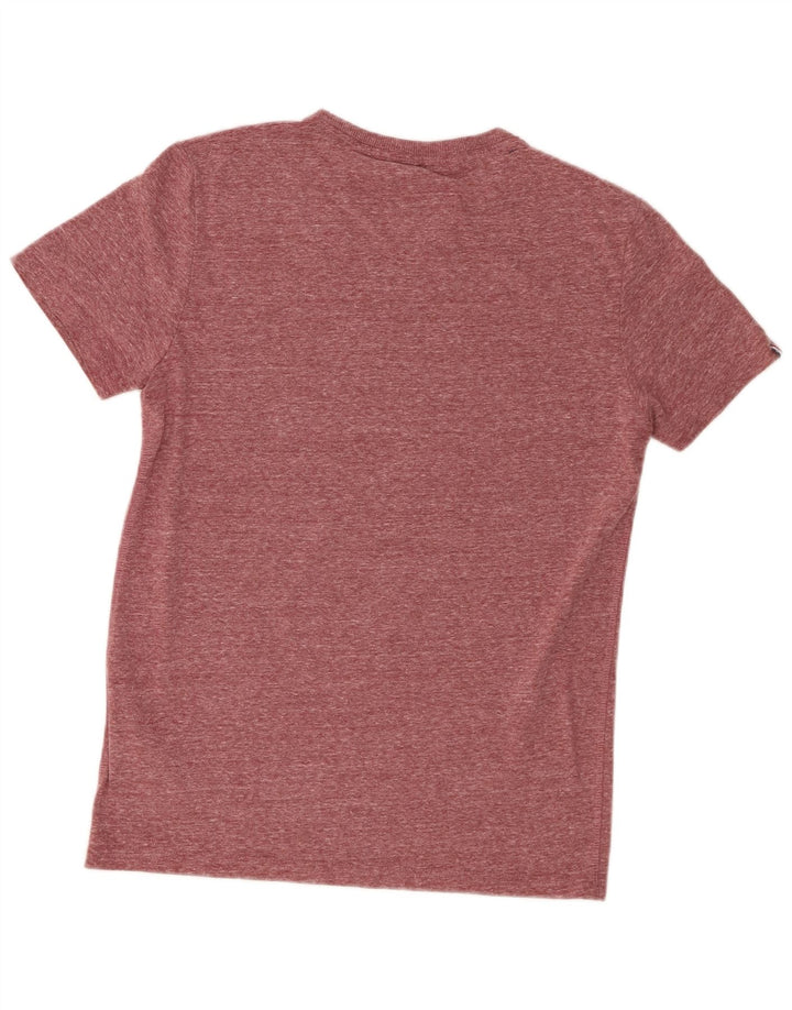 Superdry T-Shirt Graphique Homme Petit Bordeaux Moucheté Polyester