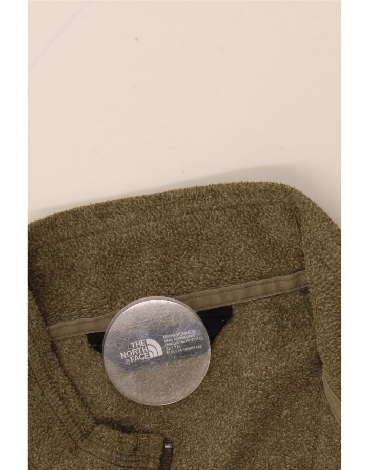 THE NORTH FACE Pull Polaire Col Zippé Homme XL Kaki