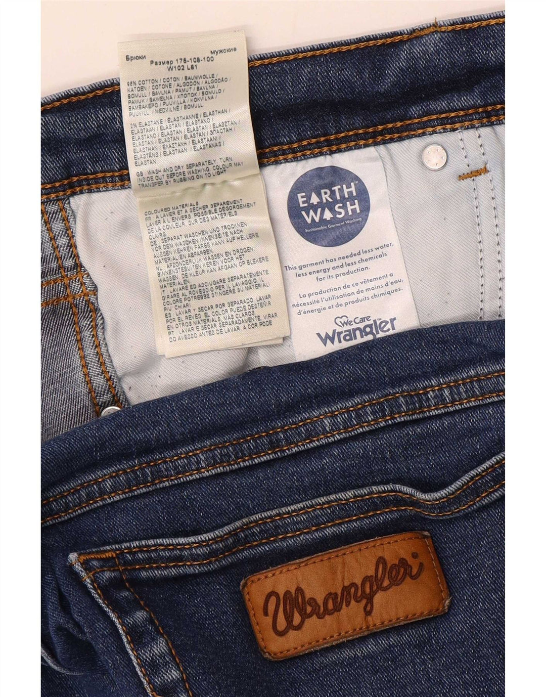 Wrangler Jean Droit Texas Homme W40 L32 Bleu Coton