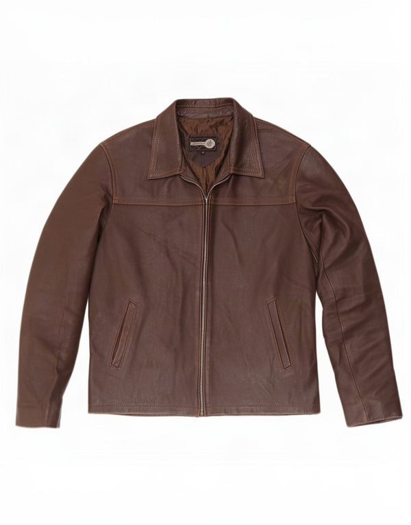 veste en cuir homme vintage IT 52 XL Marron