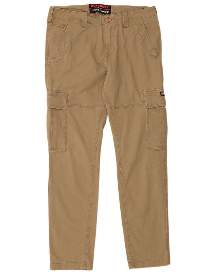 SUPERDRY Pantalon Cargo Slim Homme W32 L32 Beige Coton