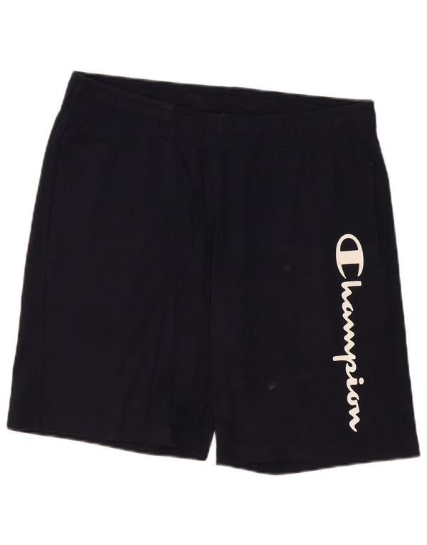Champion Short de Sport Graphique Homme Bleu Marine Large
