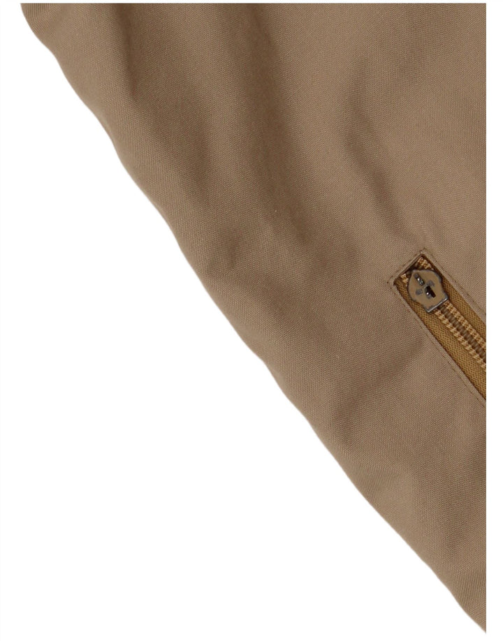 VINTAGE Veste Bomber Femme UK 14 Grand Beige