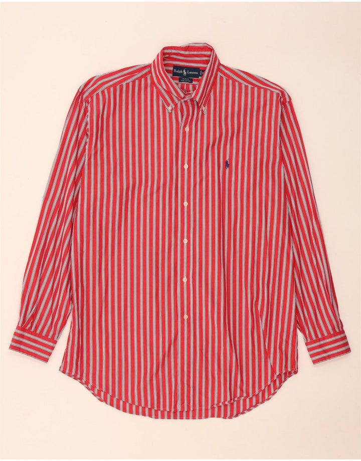 Ralph Lauren Chemise Blake Homme Coton Rayé Rouge Moyen