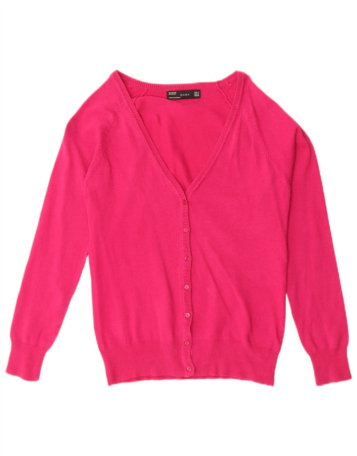 Zara Cardigan Femme Pull UK 12 Rose Moyen