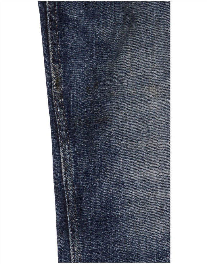 Replay Jean Slim Court Déchiré Femme W30 L26 Bleu