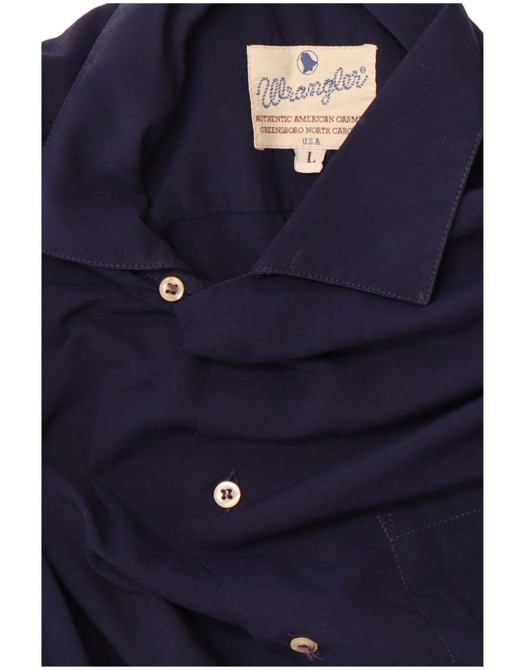WRANGLER Chemise à manches courtes pour homme Large Bleu marine