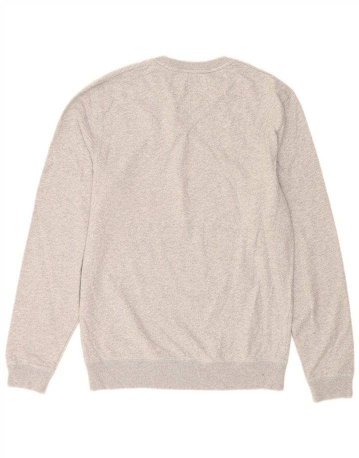 Jack Wills Pull graphique pour homme en coton gris Taille S