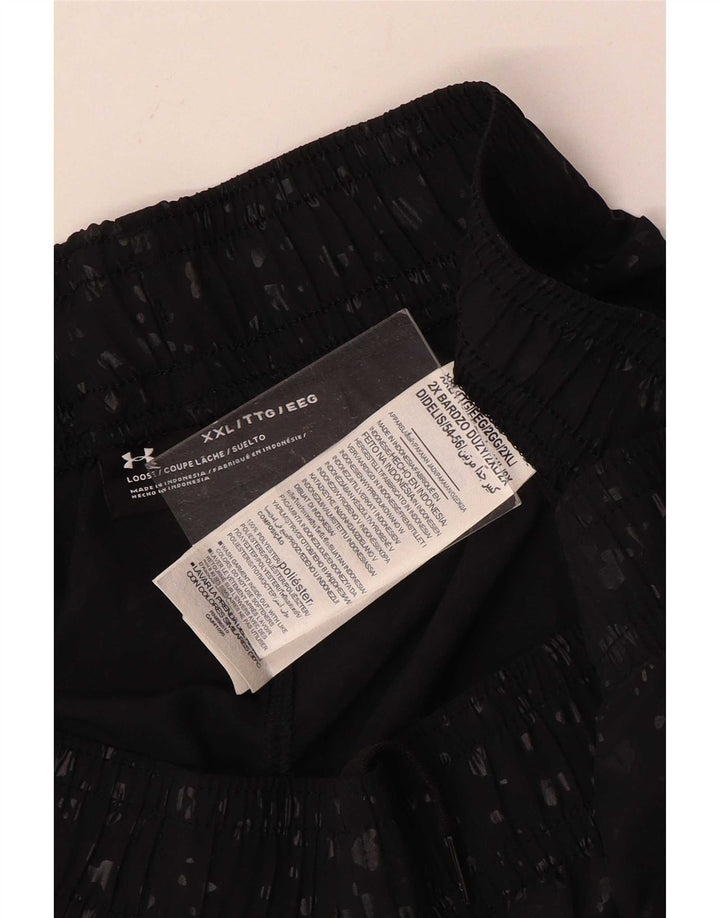 Under Armour Short de Sport Graphique Homme 2XL Noir Tacheté Polyester