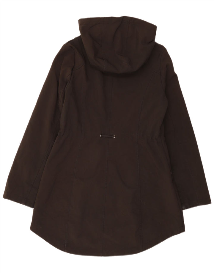 French Connection Manteau coupe-vent à capuche pour femme UK 10 Small Noir