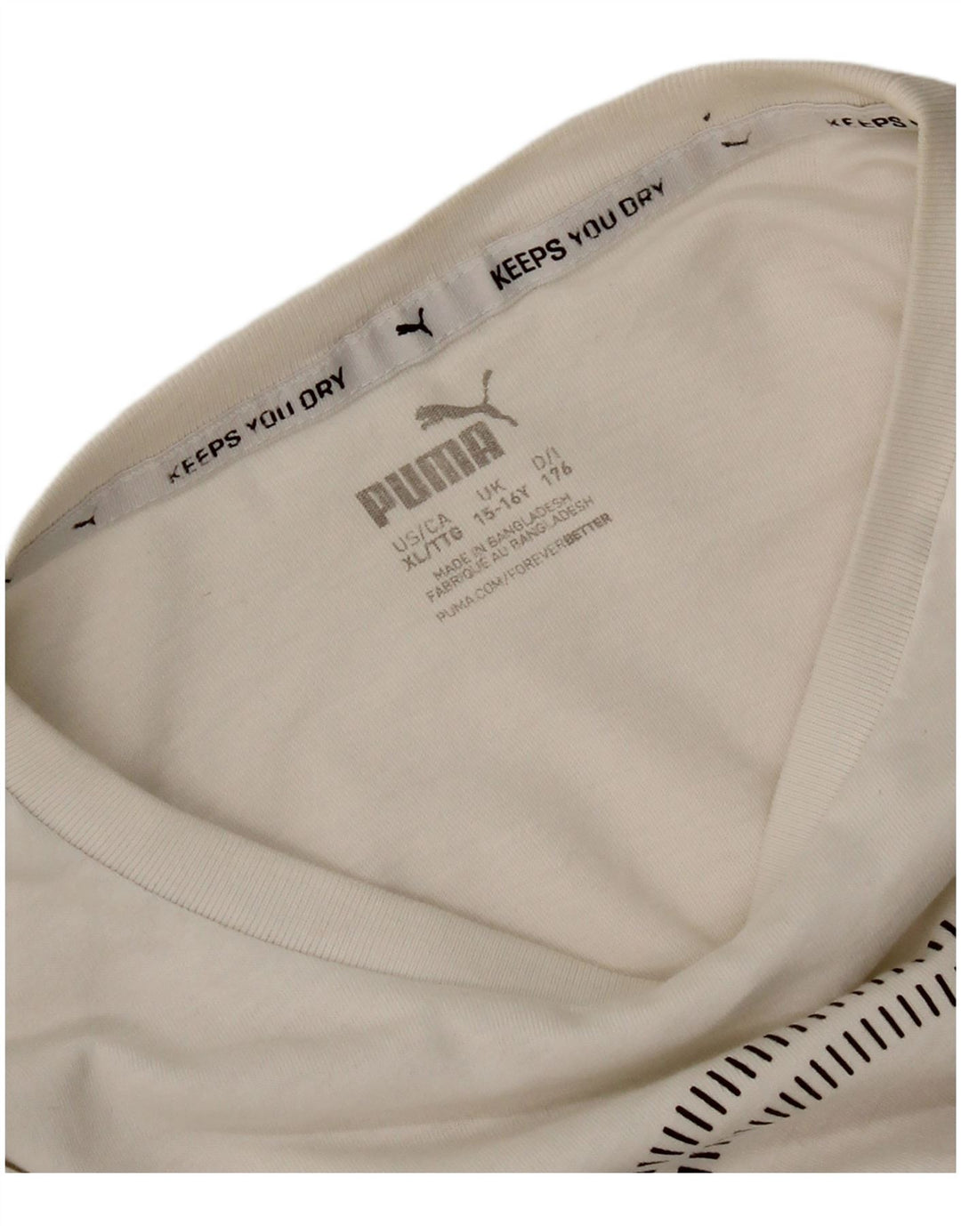 Puma T-Shirt Graphique Garçon 15-16 ans Blanc