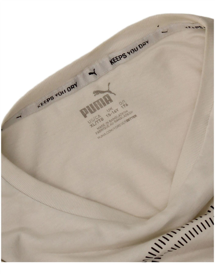 Puma T-Shirt Graphique Garçon 15-16 ans Blanc