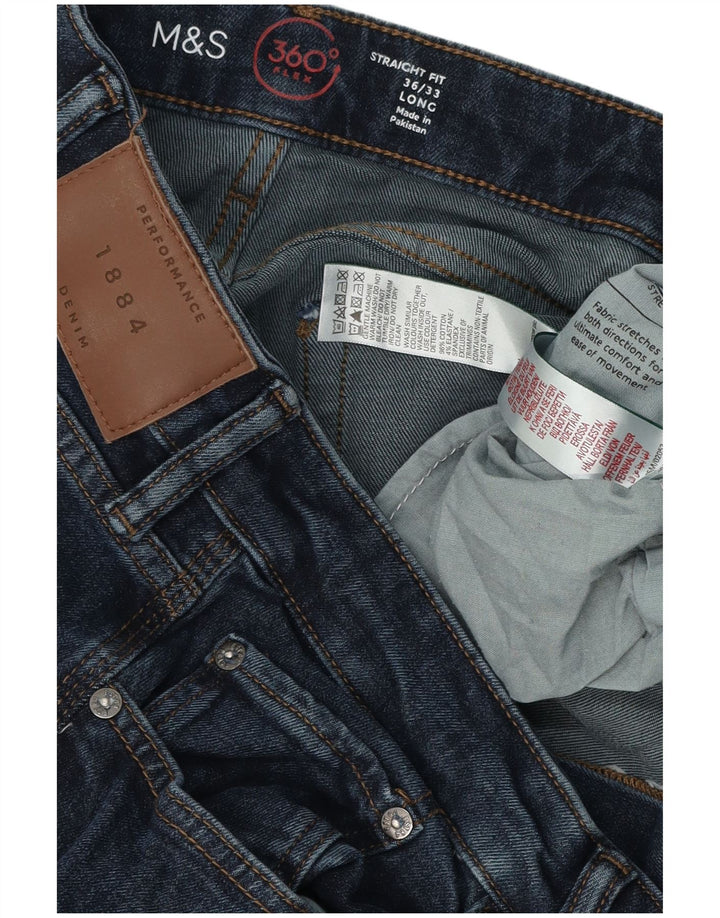 Marks & Spencer Jean droit homme W36 L33 bleu marine coton