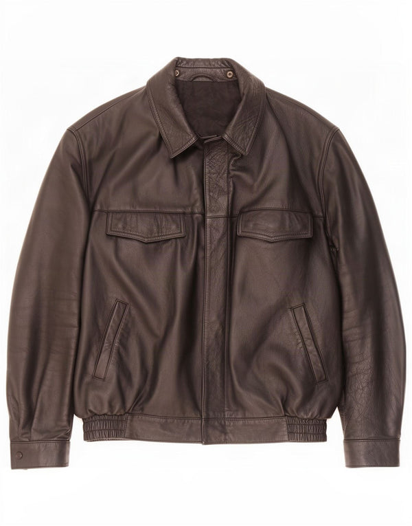 Stadler Veste en cuir pour homme UK 44 2XL Noir