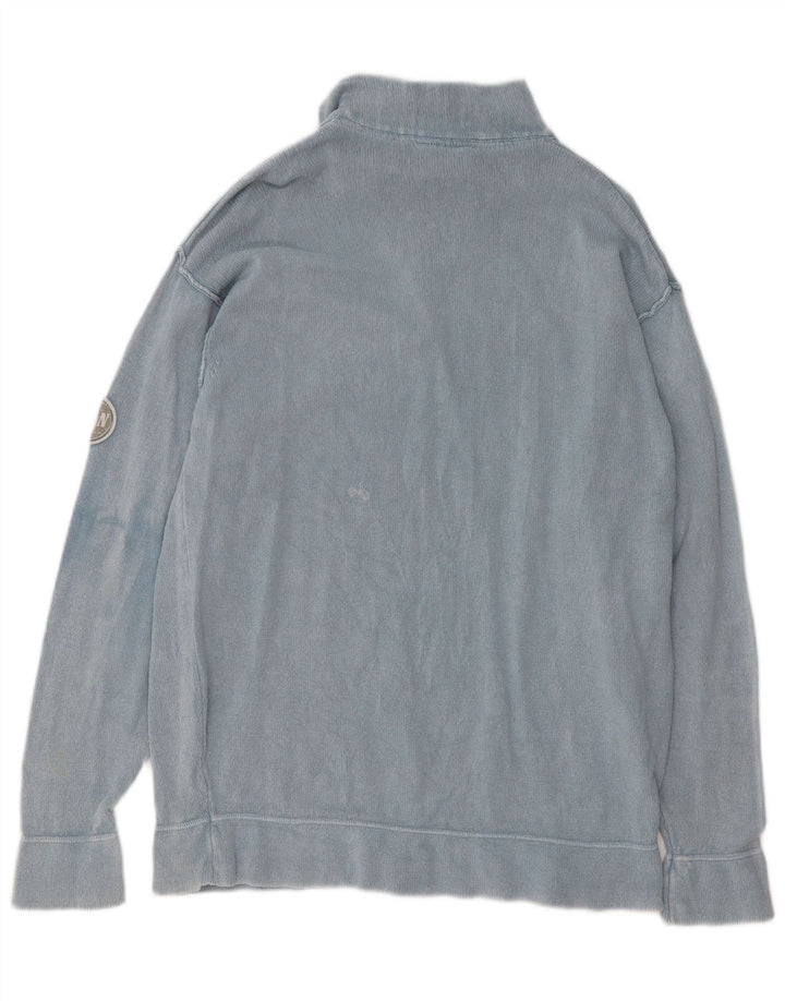 Murphy & Nye Pull col zippé pour homme XL en coton bleu