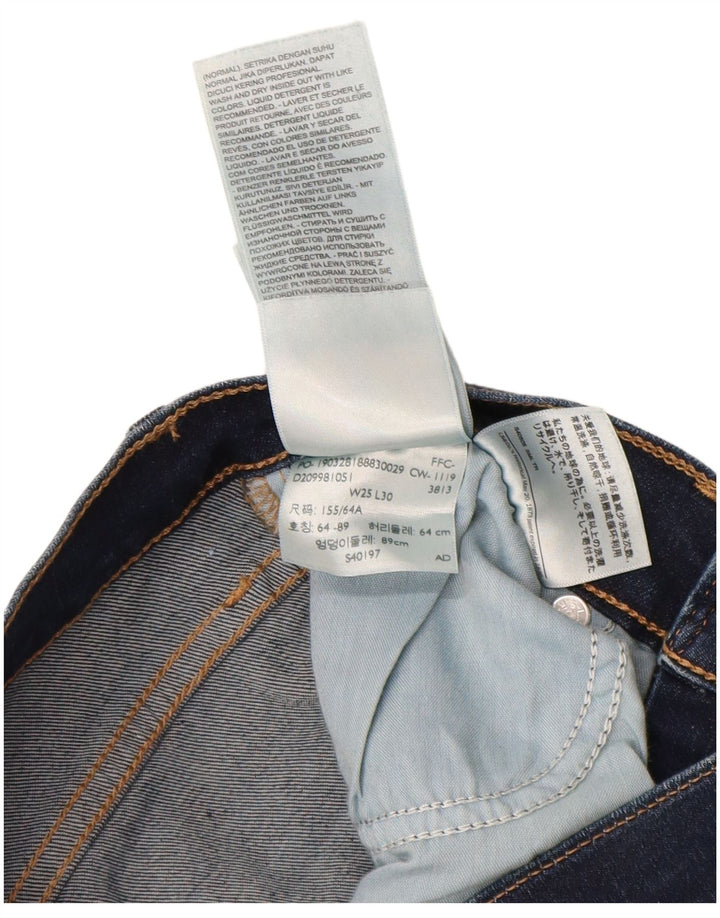 Levi's Jean Droit 724 Taille Haute Femme W25 L30 Bleu Marine Coton