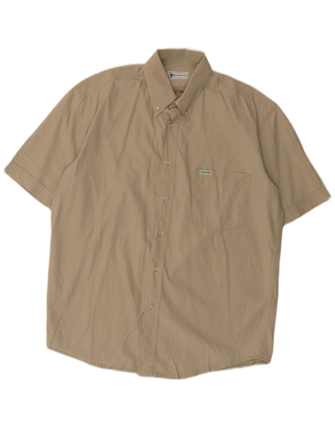 Sergio Tacchini Chemise à Manches Courtes Homme Grand Coton Kaki