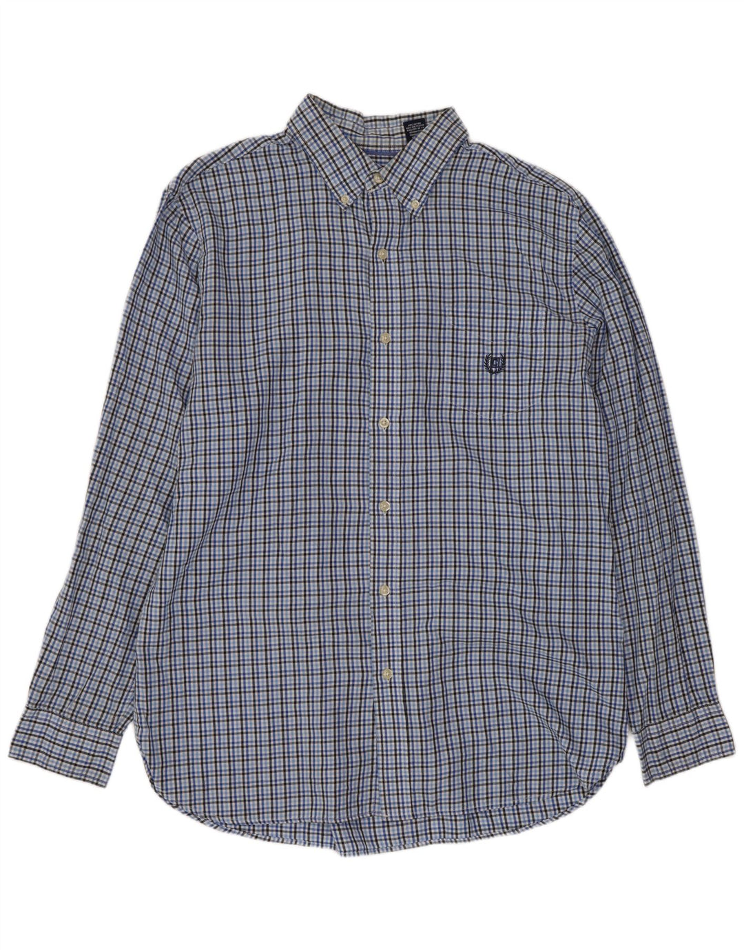 Chaps Chemise Homme Grand Carreau Bleu Coton