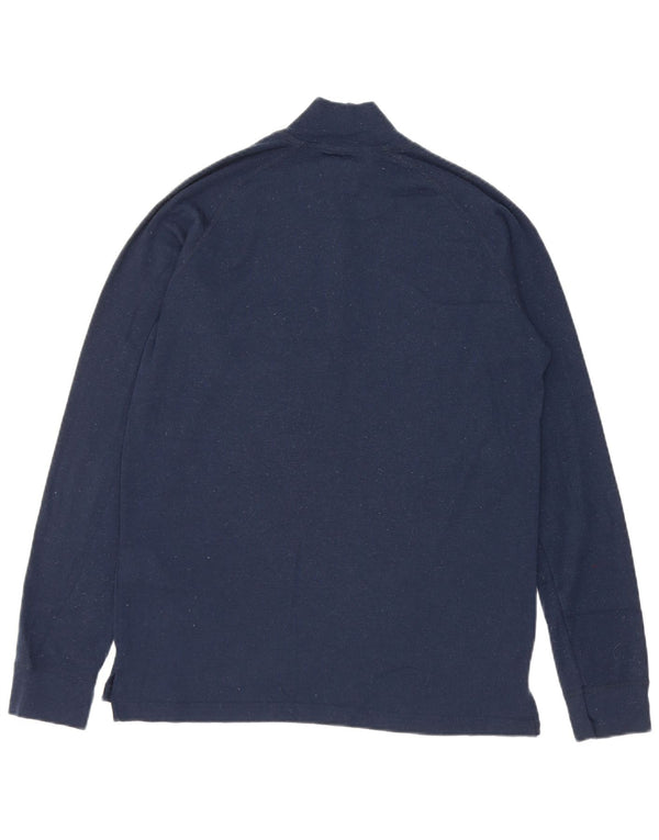 Mountain Warehouse Pull à col zippé pour homme Bleu marine Taille L