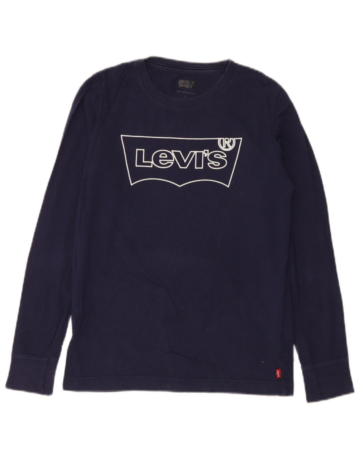 Levi's Haut graphique à manches longues pour garçon 11-12 ans Bleu marine Coton