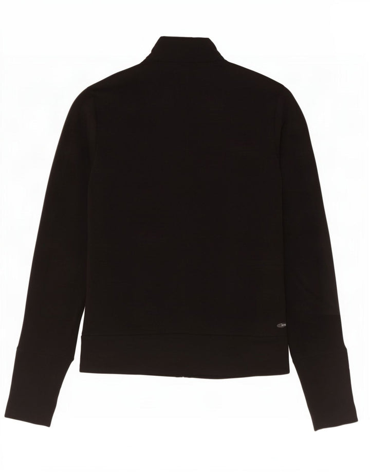 Adidas Femmes Clima 365 Survêtement Top Veste UK 12 Moyen Noir Polyester