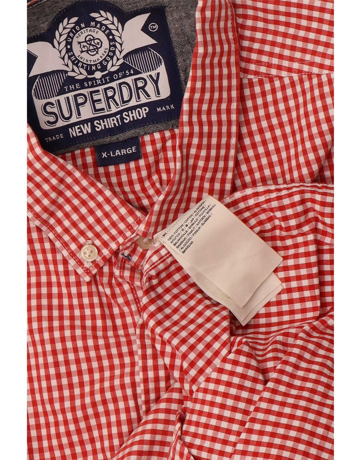Superdry Chemise Homme XL Rouge Vichy Coton