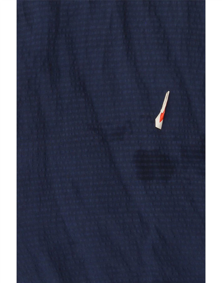 Chemise à manches courtes homme vintage soie bleu marine moyen