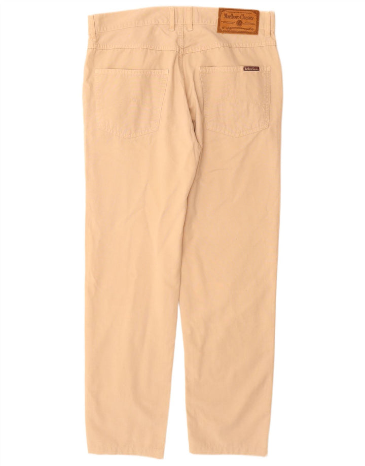 MARLBORO CLASSICS Pantalon décontracté droit pour homme W34 L30 Coton beige