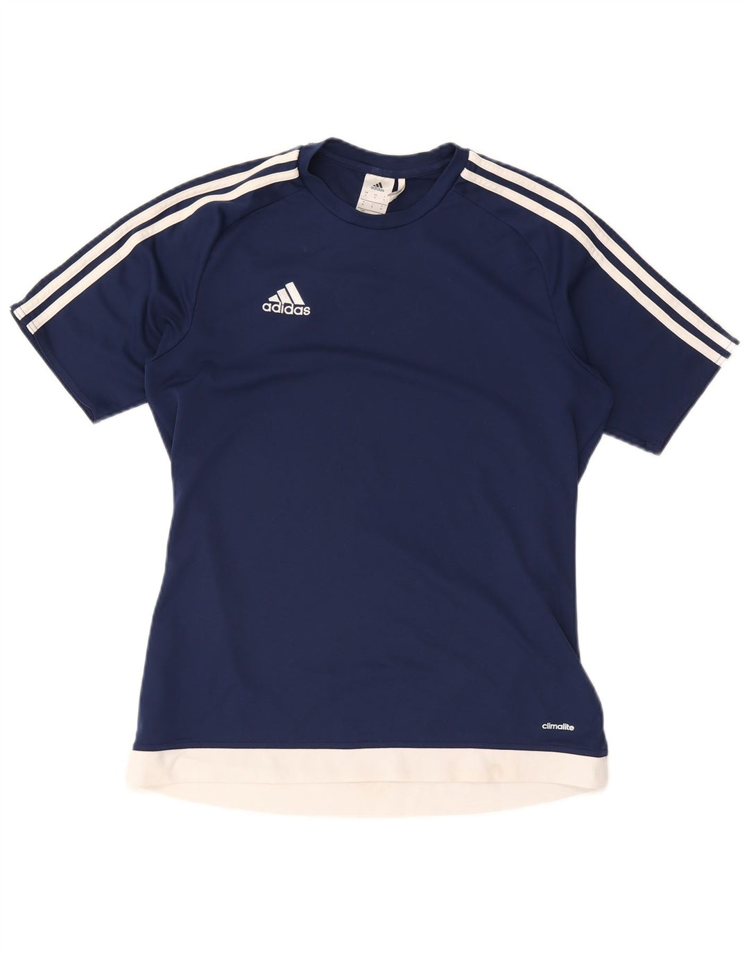 ADIDAS T-Shirt Climalite Homme Bleu Marine Moyen Polyester Colorblock