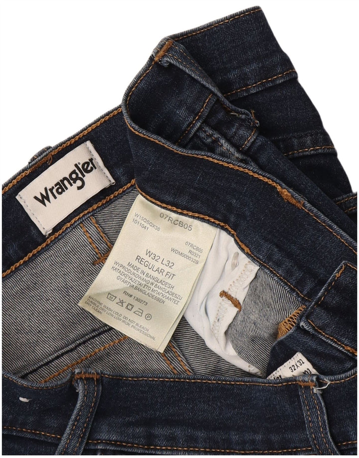 Wrangler Jean droit coupe régulière pour homme W32 L32 bleu marine en coton