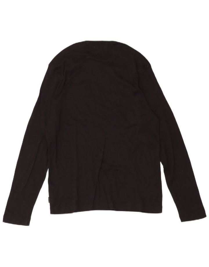 Calvin Klein Pull à col rond pour homme en coton noir moyen