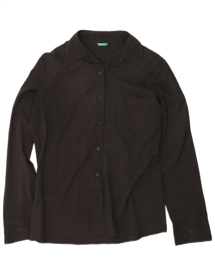Benetton Chemise Femme UK 16 Large Noir