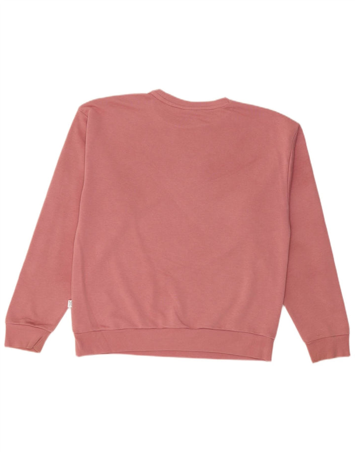 PUMA Sweat-shirt graphique pour femme UK 14 Coton rose moyen