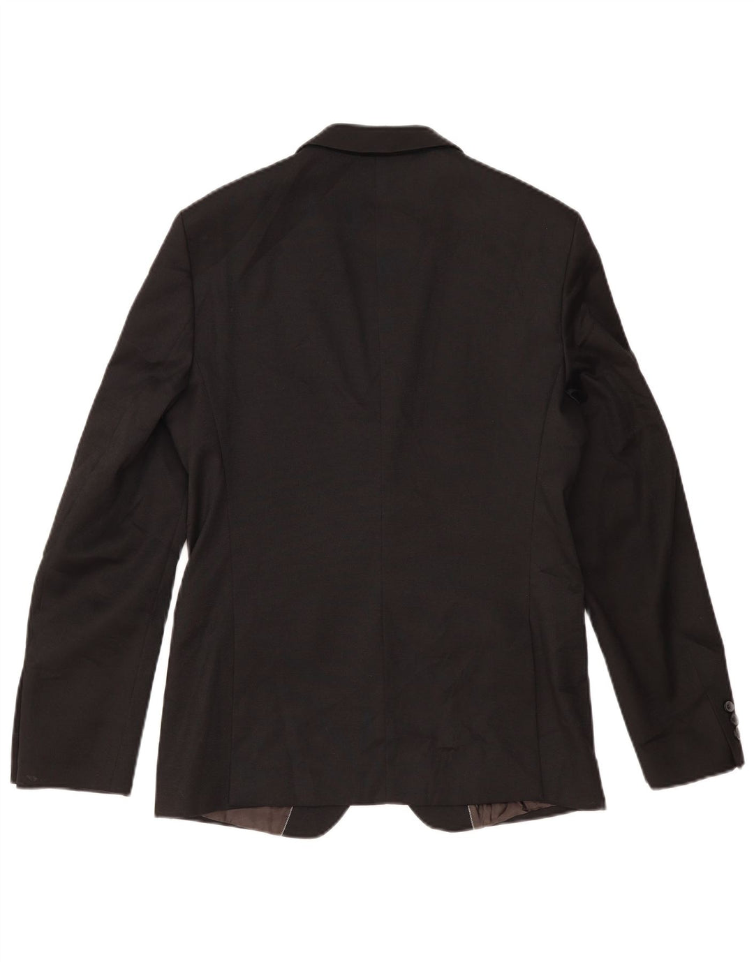 ZARA Hommes 2 Bouton Blazer Veste EU 48 Moyen Noir Polyester