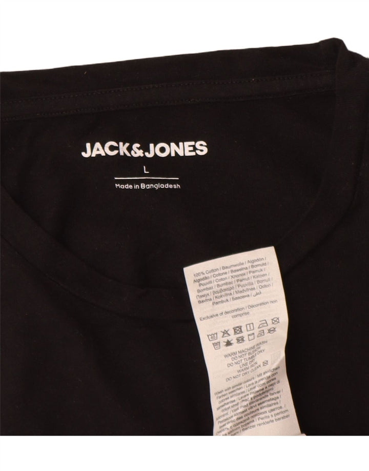 Jack & Jones T-Shirt Homme Haut Large Noir Coton
